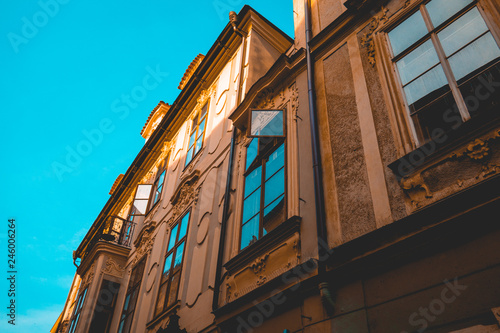 typical building at prague - Czech Republic from the low angle view