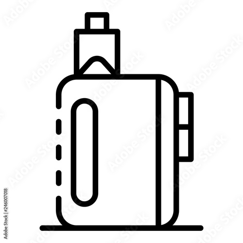 Smoke vape box icon. Outline smoke vape box vector icon for web design isolated on white background