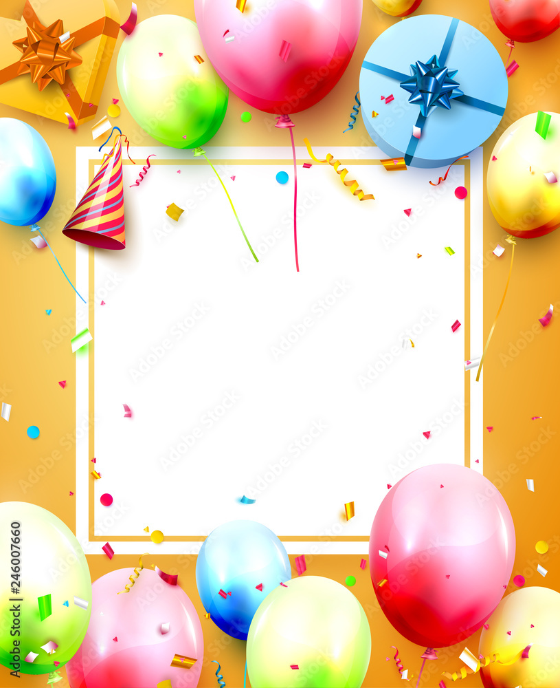 Happy birthday party template Stock Vector Adobe Stock