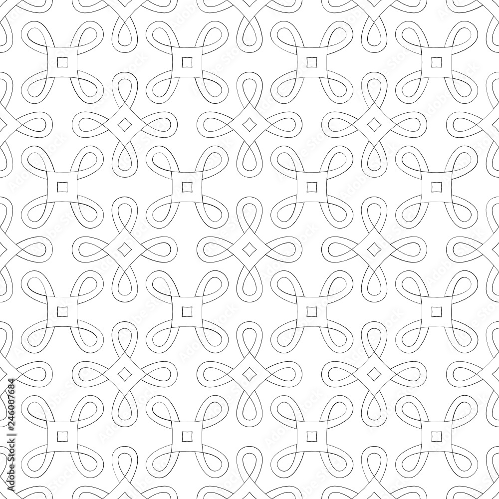 Vector seamless texture. Modern geometric background with abstract figures.