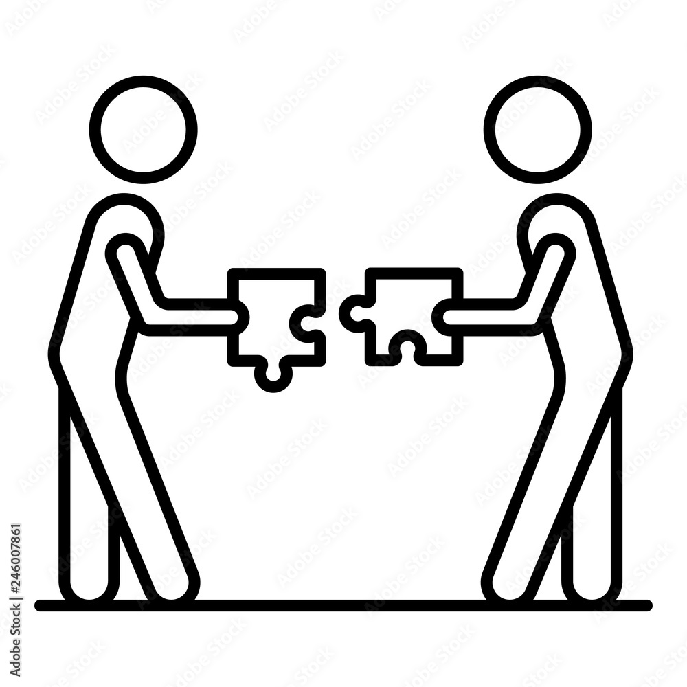 People coherence icon. Outline people coherence vector icon for web design isolated on white background