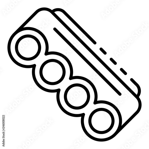 Brass knuckles icon. Outline brass knuckles vector icon for web design isolated on white background