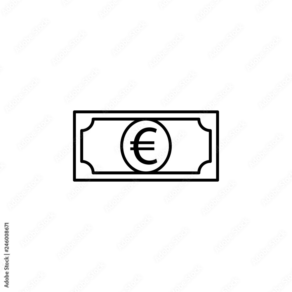 money, bill, euro icon. Element of finance illustration. Signs and symbols icon can be used for web, logo, mobile app, UI, UX money, bill, euro icon. Element of finance illustration. Signs and symbols icon can be used for web, logo, mobile app, UI, UX