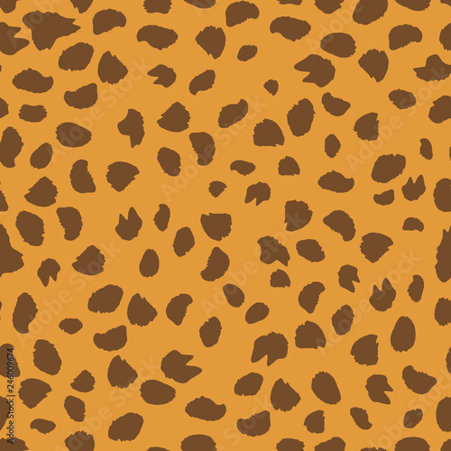 Seamless pattern created by several objects set in background like leopard stripes