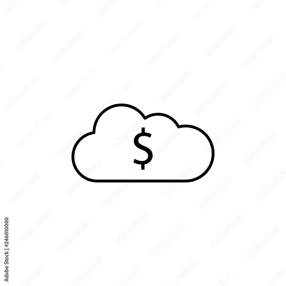 cloud, dollar icon. Element of finance illustration. Signs and symbols icon can be used for web, logo, mobile app, UI, UX cloud, dollar icon. Element of finance illustration. Signs and symbols icon can be used for web, logo, mobile app, UI, UX