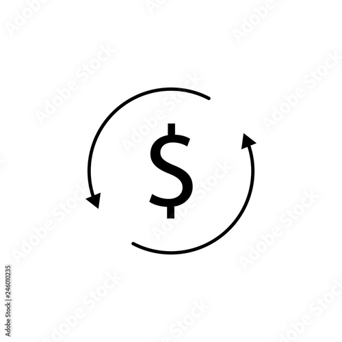 circle, arrow, dollar icon. Element of finance illustration. Signs and symbols icon can be used for web, logo, mobile app, UI, UX