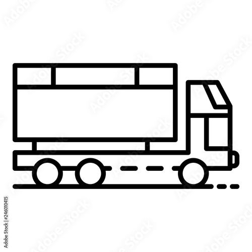 Wheat truck icon. Outline wheat truck vector icon for web design isolated on white background