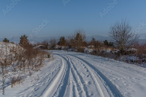 Path near gypsy village in Spis part of east Slovakia