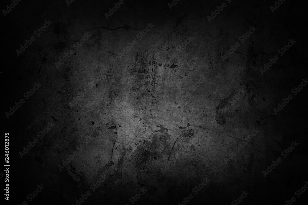 Black grunge dark textured concrete wall background