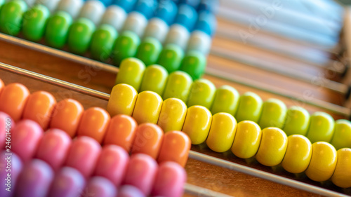 Colorful Abacus For Learning Basic Mathematics Calculator