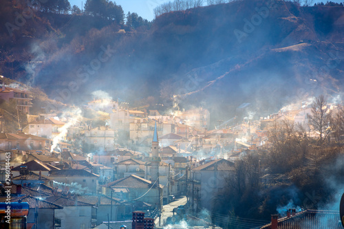 Fototapeta Naklejka Na Ścianę i Meble -  Pomakochoria are villages were are living Pomaks, a muslim minority on Rhodope mountain, Thrace, Greece 
