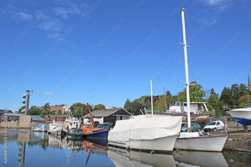 Boats in Exeter Quay, Devon