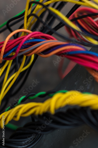 colorful cable isolated