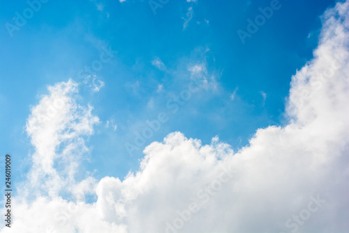 blue sky with white clouds