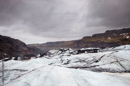 The beauty of the Sólheimajökull glacier in Iceland