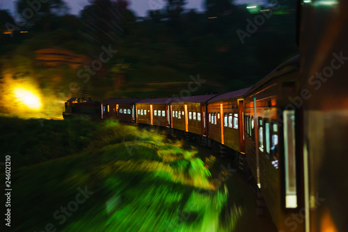 Sri Lanka train evening composition travels Asia photo