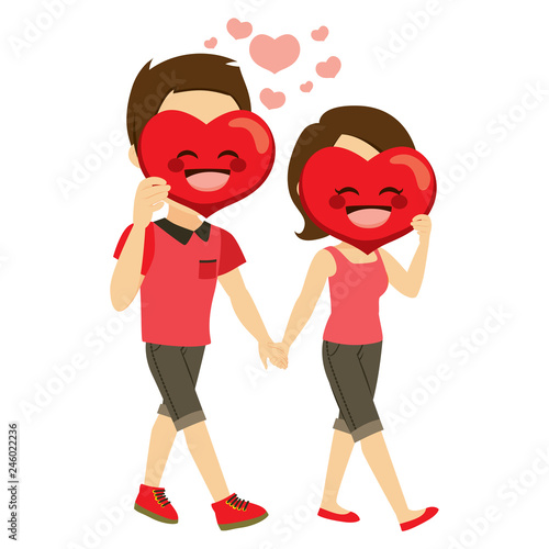 Funny Emoji Couple Mask