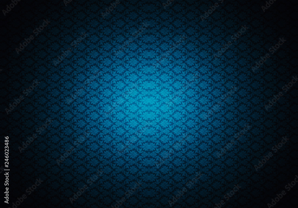 Abstract 3d computer generated unique multiple blue fractals patterns artwork background