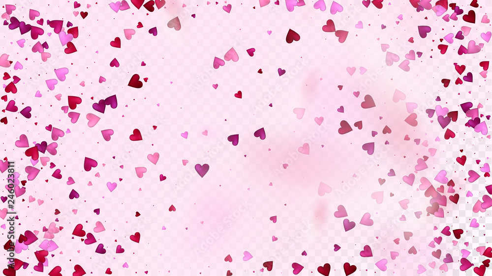 Flying Hearts Vector Confetti. Valentines Day Romantic Pattern. Beautiful Pink Glitter Valentines Day Decoration with Falling Down Hearts Confetti. Modern Gift, Birthday Card, Poster Background Flying Hearts Vector Confetti. Valentines Day Romantic Pattern. Beautiful Pink Glitter Valentines Day Decoration with Falling Down Hearts Confetti. Modern Gift, Birthday Card, Poster Background