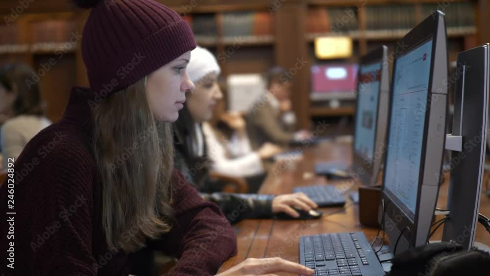 Two people surf the internet for research Two people surf the internet for research