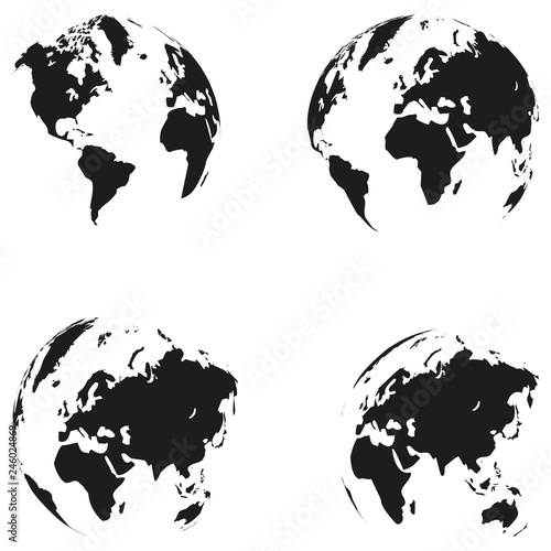 Erdball, Erde, Globe, Sammlung, world map globe