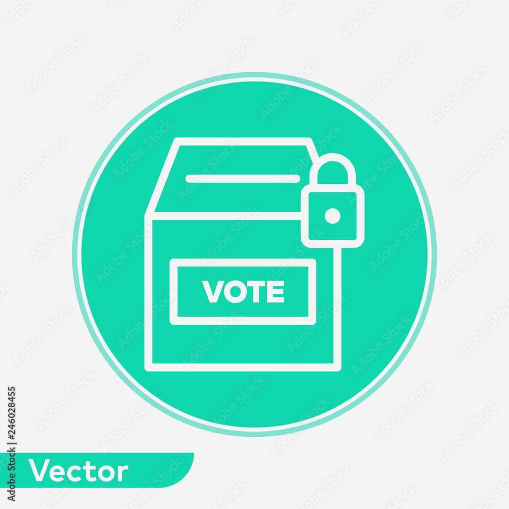 Ballot box vector icon sign symbol Ballot box vector icon sign symbol