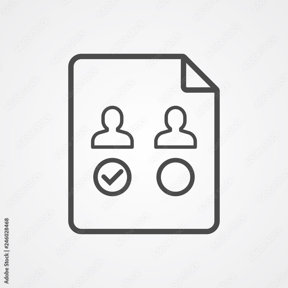 Polling vector icon sign symbol Polling vector icon sign symbol