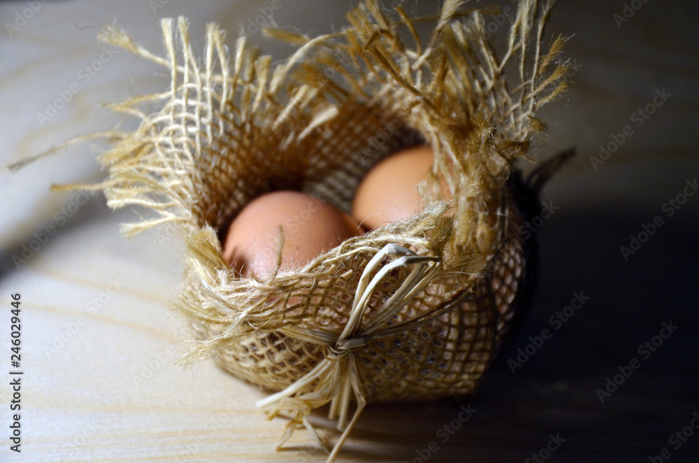 Easter eggs in a bag