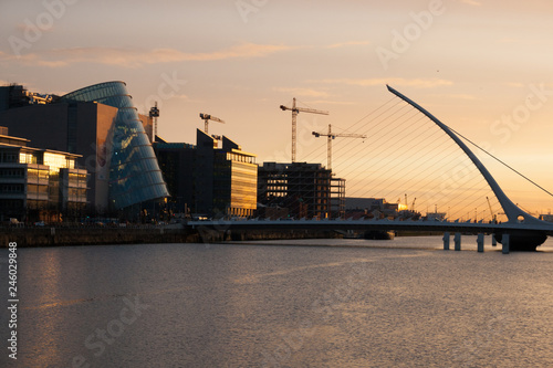 Photography The quays along the river Liffey in Dublin City, Ireland
