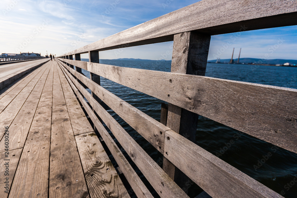 Obraz premium Bull Island bridge in Dublin, Ireland