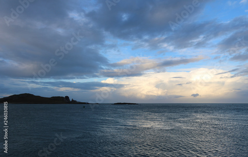 Stormy sky over the sea.