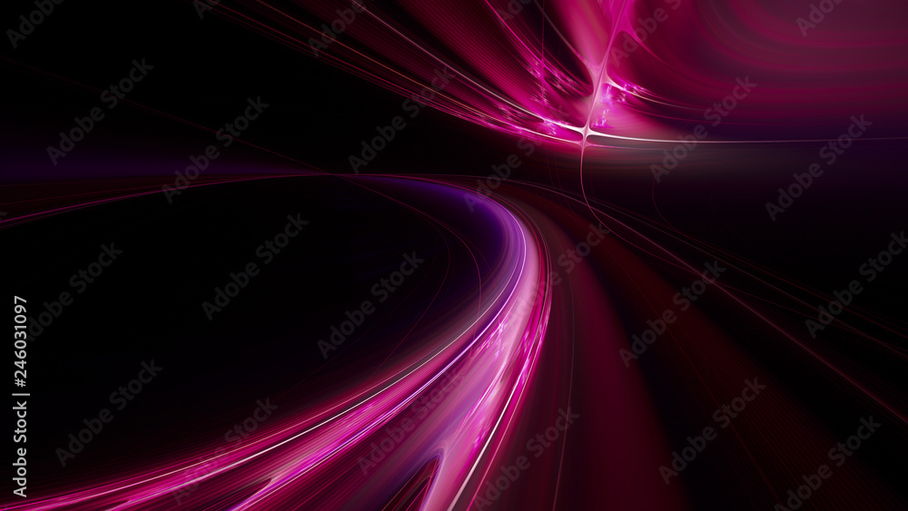 Abstract purple on black background texture. Dynamic curves ands blurs pattern. Detailed fractal graphics. Science and technology concept. Abstract purple on black background texture. Dynamic curves ands blurs pattern. Detailed fractal graphics. Science and technology concept.