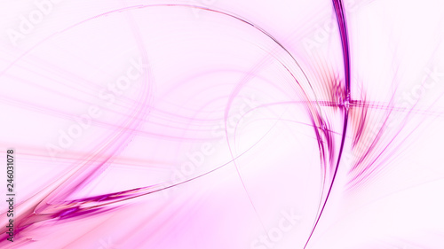 Abstract purple on white background texture. Dynamic curves ands blurs pattern. Detailed fractal graphics. Science and technology concept.