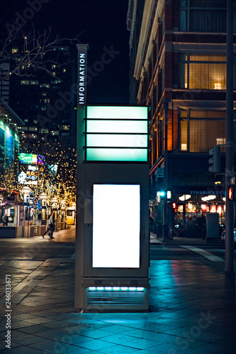 Blank street billboard in downtown Denver