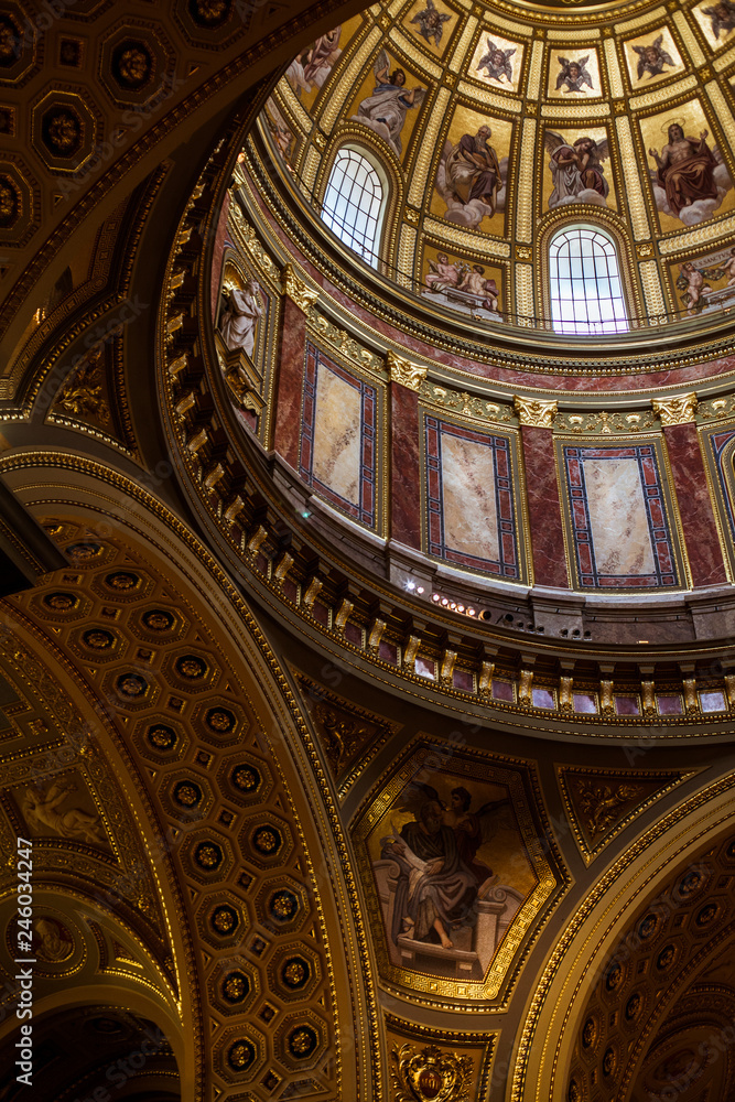 St. Stephen's basilica indoor in Budapest Hungary