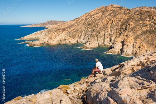 Dramatic coastline in Calvi along the north west coast, Corsica, France, Mediterranean photo