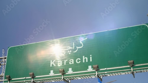 Airplane Landing Karachi photo