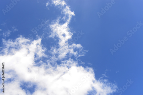 Blue Sky Background With White Clouds