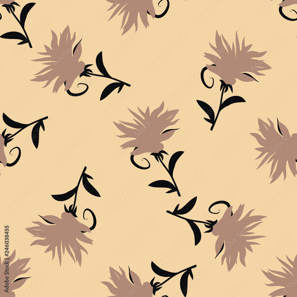 Fototapeta premium Seamless flower pattern. Floral background. Abstract seamless background.