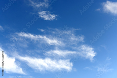 Fototapeta Naklejka Na Ścianę i Meble -  Blue Sky Background With White Clouds
