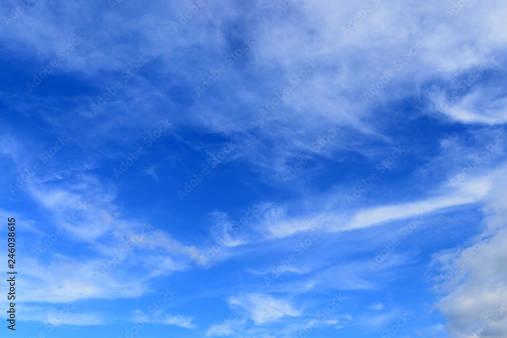 Blue Sky Background With White Clouds