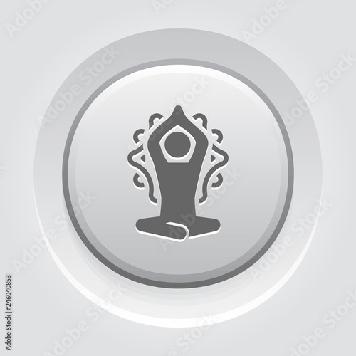 Yoga Meditation and Zen Icon. Flat Design Isolated Illustration.