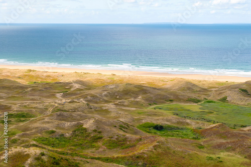 Fototapeta Naklejka Na Ścianę i Meble -  Dunes de Biville, nature reserve near Vasteville and Heauville, Cotentin, La Hague, English Channel, Normandy, France