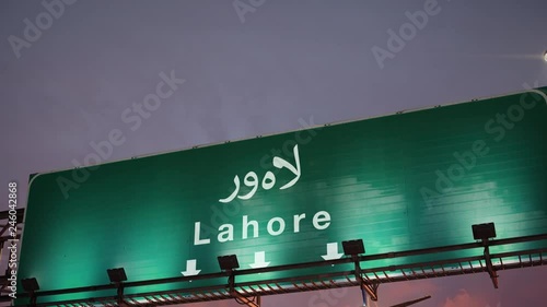 Airplane Landing Lahore during a wonderful sunrise