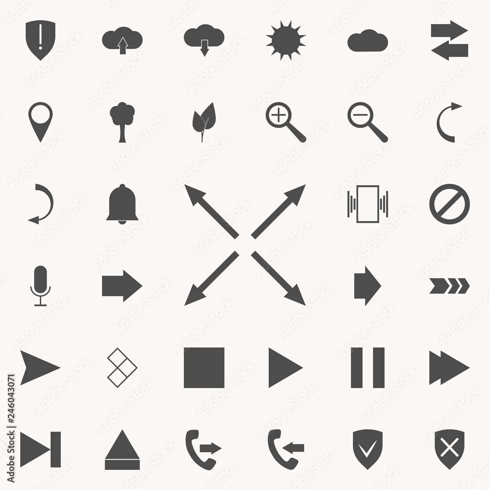 Fototapeta premium arrows in different directions icon. web icons universal set for web and mobile