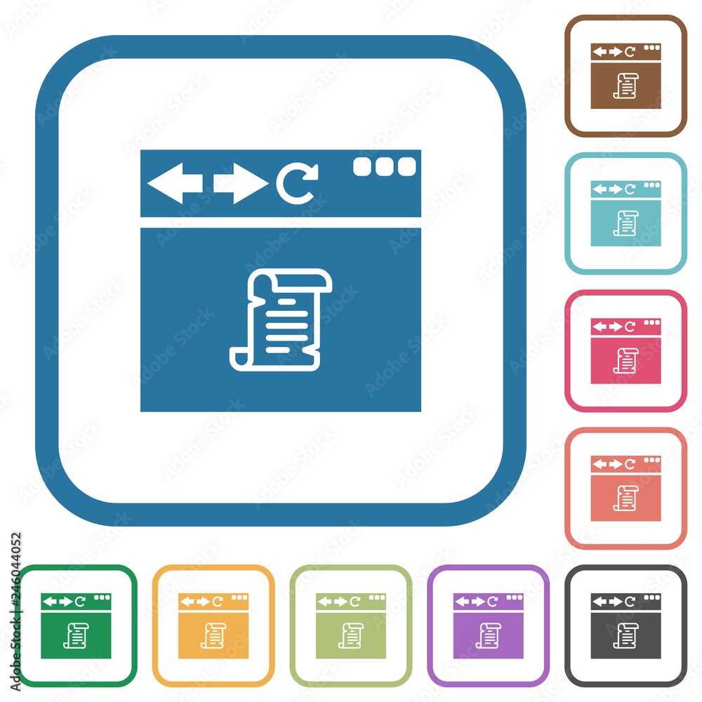 Browser running script simple icons Browser running script simple icons