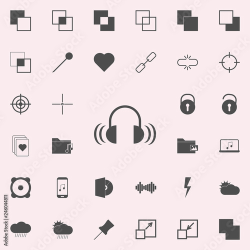 sound from headphones icon. web icons universal set for web and mobile