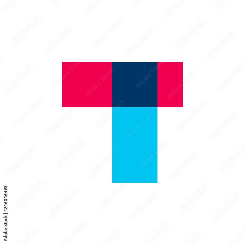 Fototapeta premium T letter logo vector icon illustration