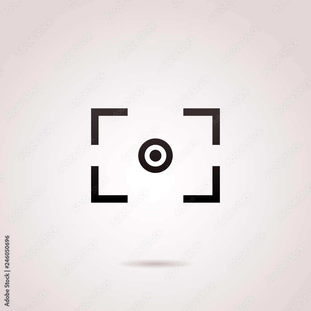 Camera view, focus vector icon. Camera view, focus vector icon.