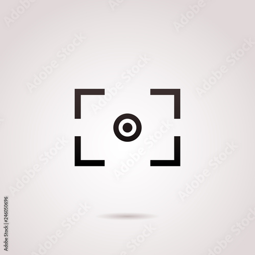 Camera view, focus vector icon. 